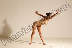 Nude Gymnastic poses Woman White Moving poses Slim medium blond Dynamic poses Pinup